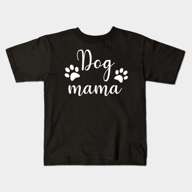 Dog Mama Kids T-Shirt by CityNoir